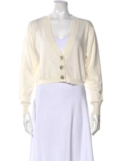 Pre-owned Crush V-neck Sweater In Neutral
