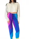 Crush Wave Stripe Faro Pants In Rainbow In Multi
