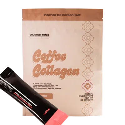 Crushed Tonic Coffee Marine Collagen Supplement In White