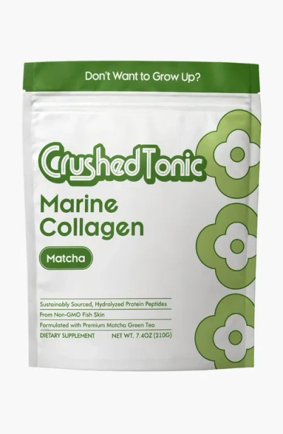 Crushed Tonic Matcha Marine Collagen Supplement In White