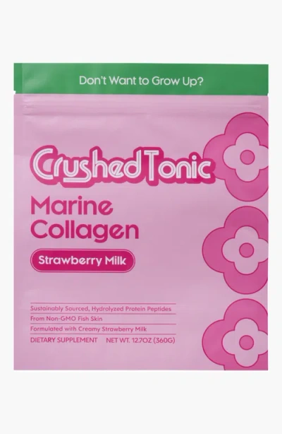 Crushed Tonic Strawberry Mylk Collagen Supplement In Blue