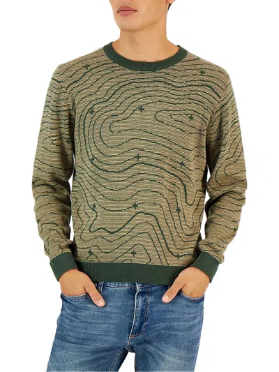 Crwth Mens Cotton Knit Crewneck Sweater In Green