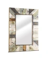 Crystal Art Gallery American Art Decor Rustic Wood Plank Farmhouse Rectangular Mirror In Black