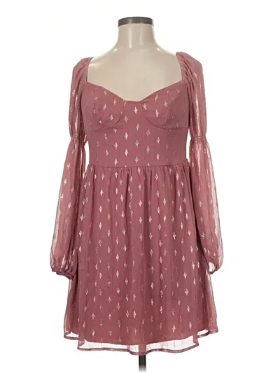 Pre-owned Crystal Doll Casual Dress In Burgundy