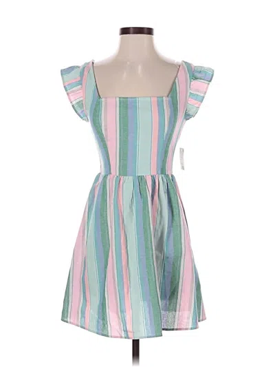 Crystal Doll Casual Dress In Blue