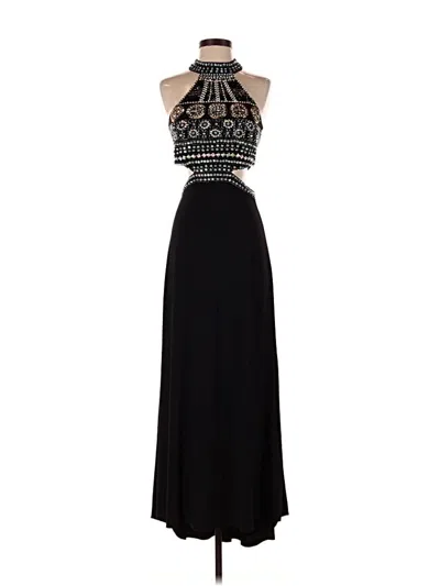 Pre-owned Crystal Doll Cocktail Dress In Black
