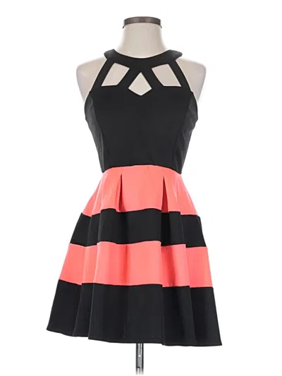 Pre-owned Crystal Doll Cocktail Dress In Black
