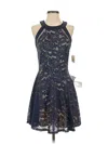 Crystal Doll Cocktail Dress In Blue