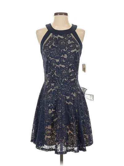 Crystal Doll Cocktail Dress In Blue