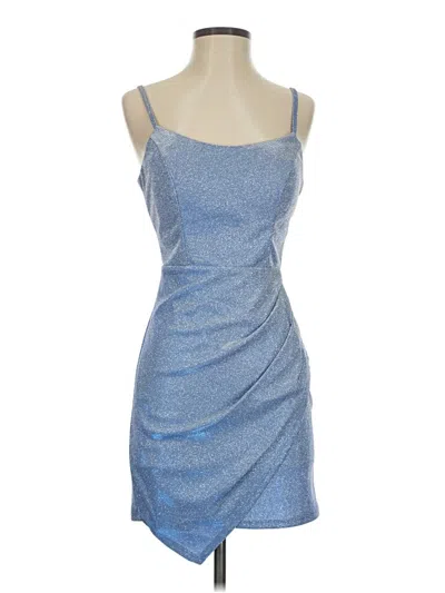 Pre-owned Crystal Doll Cocktail Dress In Blue