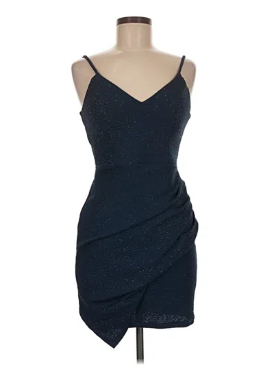 Pre-owned Crystal Doll Cocktail Dress In Blue