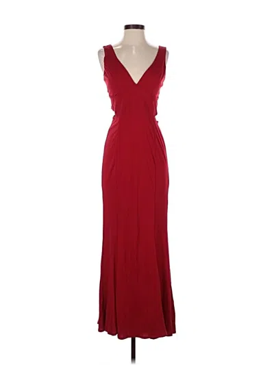 Pre-owned Crystal Doll Cocktail Dress In Burgundy