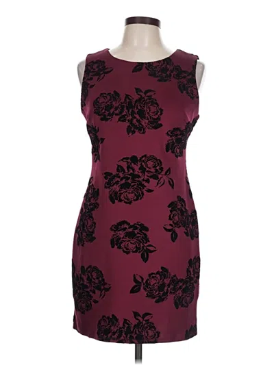 Pre-owned Crystal Doll Cocktail Dress In Burgundy