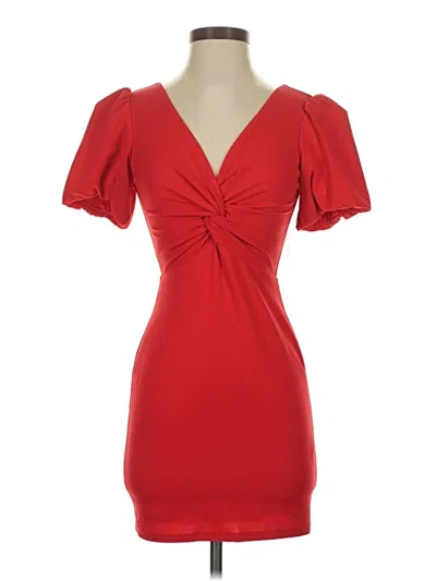 Crystal Doll Cocktail Dress In Red