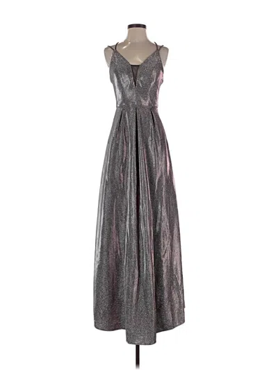 Pre-owned Crystal Doll Cocktail Dress In Silver