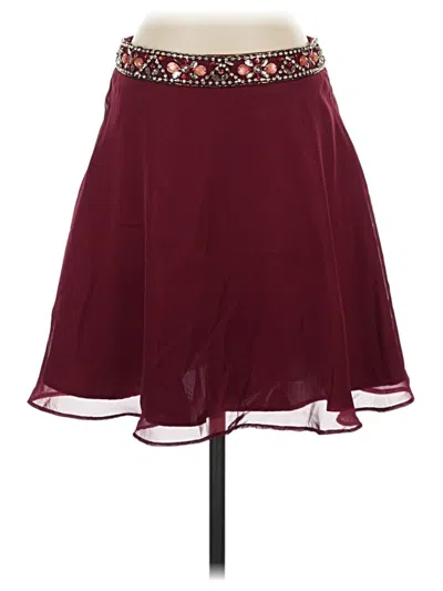 Pre-owned Crystal Doll Formal Skirt In Burgundy