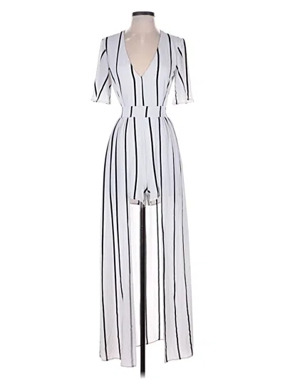 Pre-owned Crystal Doll Jumpsuit In Silver