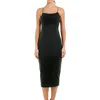 Crystal Doll Juniors Womens Bodycon Nylon Midi Dress In Black