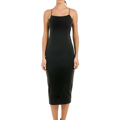 Crystal Doll Juniors Womens Bodycon Nylon Midi Dress In Black