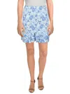 Crystal Doll Juniors Womens Floral Smocked Mini Skirt In Multi