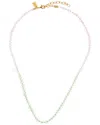 Crystal Haze 18k Plated Colorful Necklace In Green