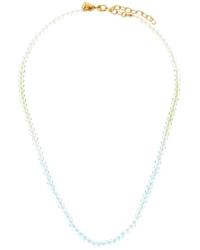 Crystal Haze 18k Plated Colorful Necklace In Silver