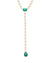 Crystal Haze 18k Plated Cz Statement Necklace In Gold