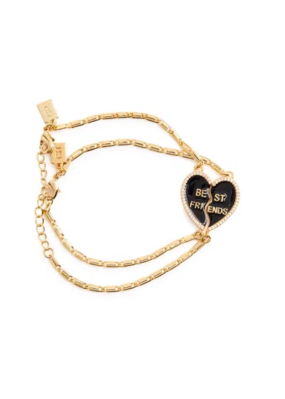 Crystal Haze Best Friend 18kt Gold-plated Bracelets In Black