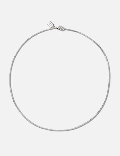 Crystal Haze Box Chain Silver Plated 50cm In Metallic
