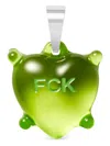 Crystal Haze Dilemma Heart 'fck' Necklace Pendant In Green