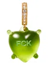 Crystal Haze Dilemma Heart Pendant In Green
