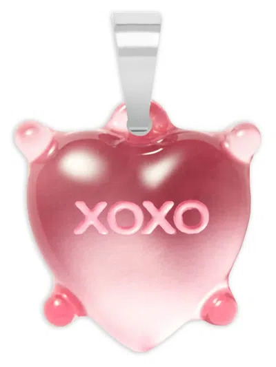 Crystal Haze Dilemma Heart Pendant In Pink