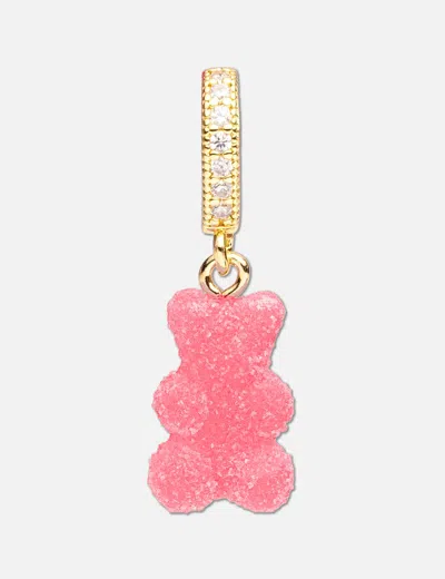 Crystal Haze Fizzy Nostalgia Bear Pave Connector In Pink