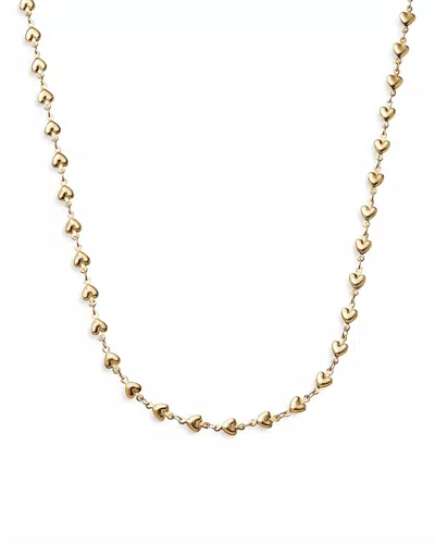 Crystal Haze Habibi Chain Heart 18k Necklace In Gold