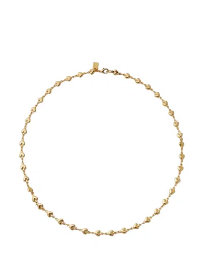 Crystal Haze Habibi Heart-link Necklace In Gold