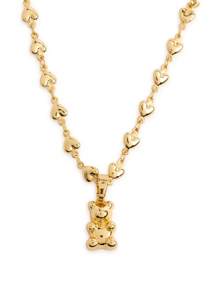 Crystal Haze Habibi Nostalgia Bear 18kt Gold-plated Necklace