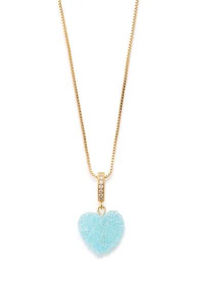 Crystal Haze Jelly Heart 18kt Gold-plated Necklace