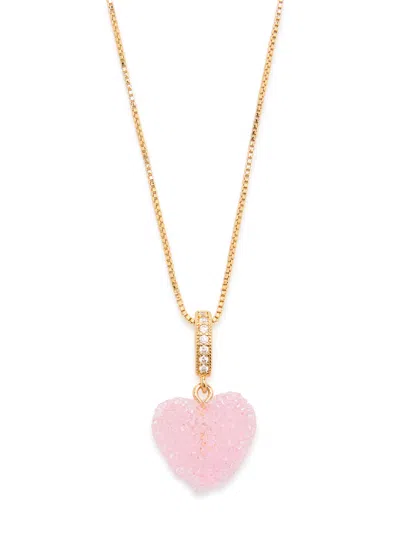 Crystal Haze Jelly Heart 18kt Gold-plated Necklace