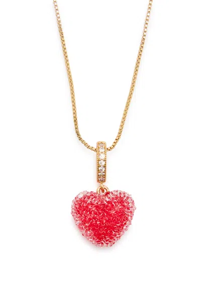 Crystal Haze Jelly Heart 18kt Gold-plated Necklace