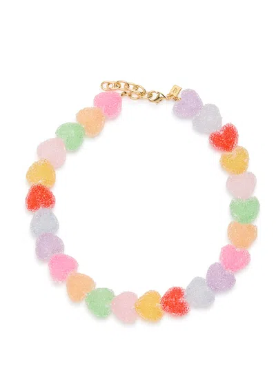 Crystal Haze Jelly Heart 18kt Gold-plated Necklace