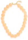 Crystal Haze Jelly Heart 18kt Gold-plated Necklace In Orange