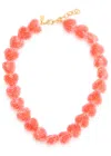 Crystal Haze Jelly Heart 18kt Gold-plated Necklace In Red