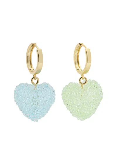 CRYSTAL HAZE JELLY HEART EARRINGS