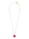 Crystal Haze Jelly Heart 18kt Gold-plated Necklace In Gold