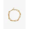 CRYSTAL HAZE LOCKED 18CT YELLOW GOLD-PLATED BRASS AND CUBIC ZIRCONIA BRACELET