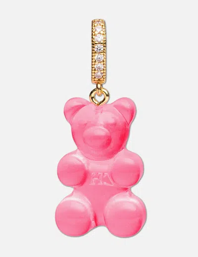 Crystal Haze Mega Nostalgia Bear Pendant In Pink