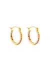 Crystal Haze Mini Serena 18kt Gold-plated Hoop Earrings
