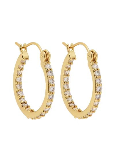Crystal Haze Mini Serena Crystal-embellished Hoop Earrings In Gold