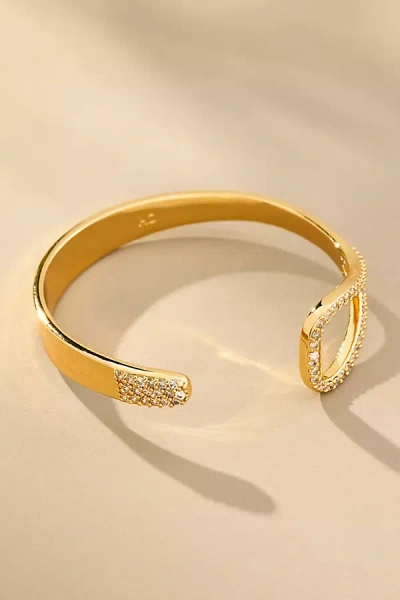 Crystal Haze Open Circle Bracelet In Gold