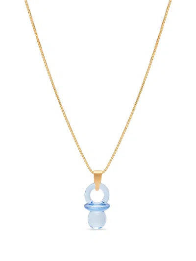 Crystal Haze Pacifier Pendant Necklace In Gold